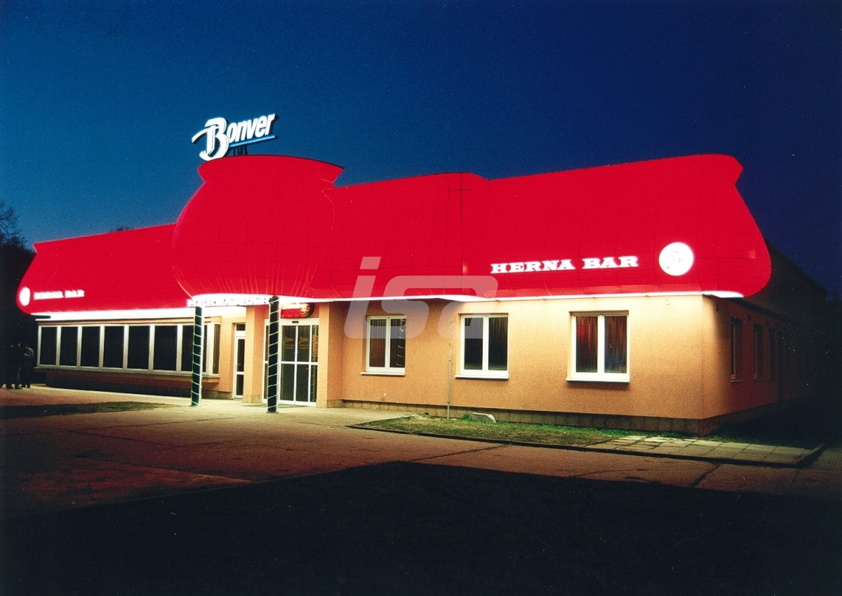 BONVER | BONVER REKLAMNÍ OZNAČENÍ CELÉ HERNY,3D LOGO, NÁPISY, SVĚTELNÉ PANELY 