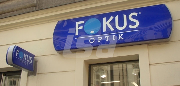 FOKUS | reklamní panel_světelná reklama_výstrč_Fokus optik
